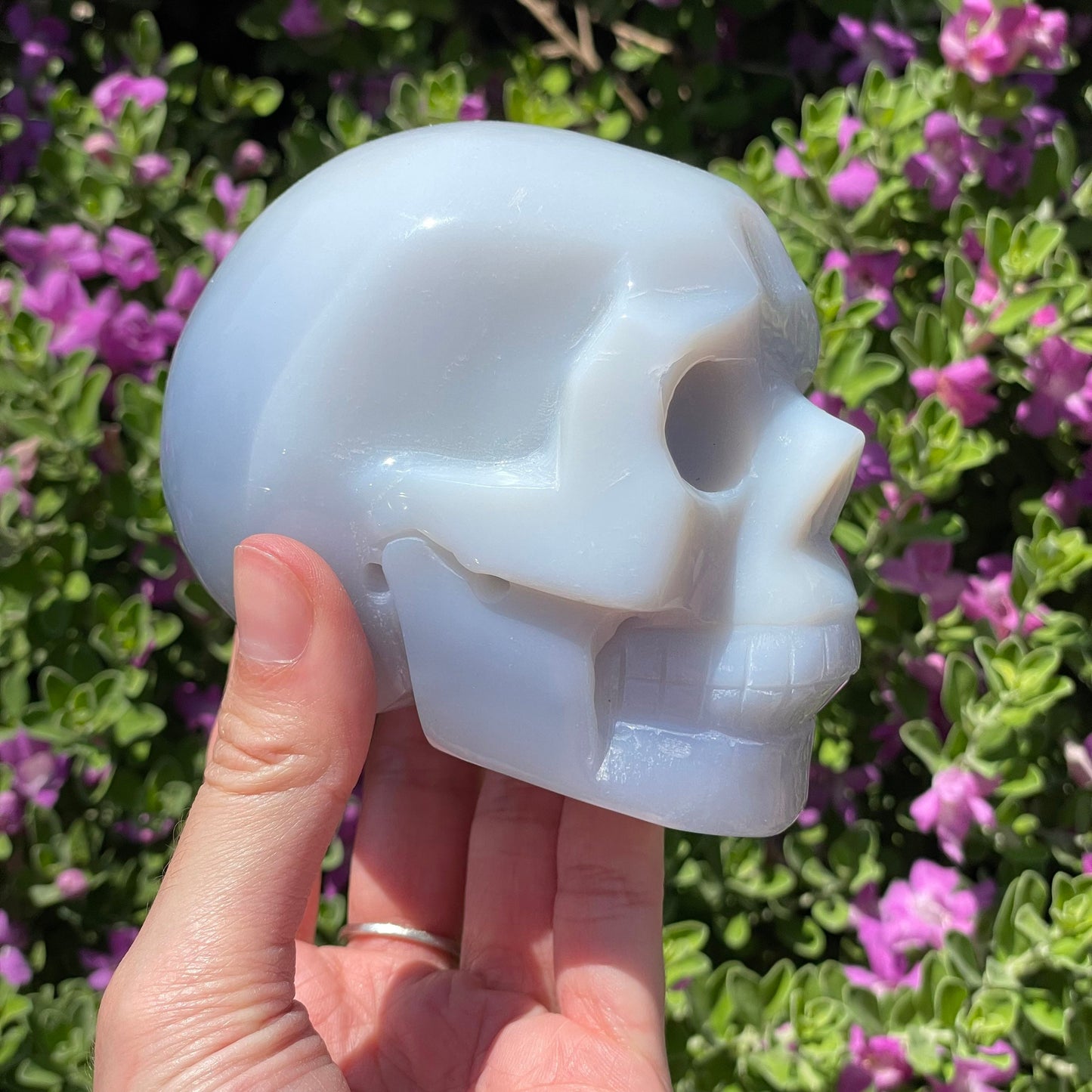 Blue Chalcedony Crystal Skull