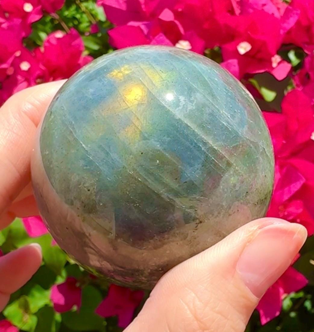 Sunset Labradorite Sphere Flashy Labradorite