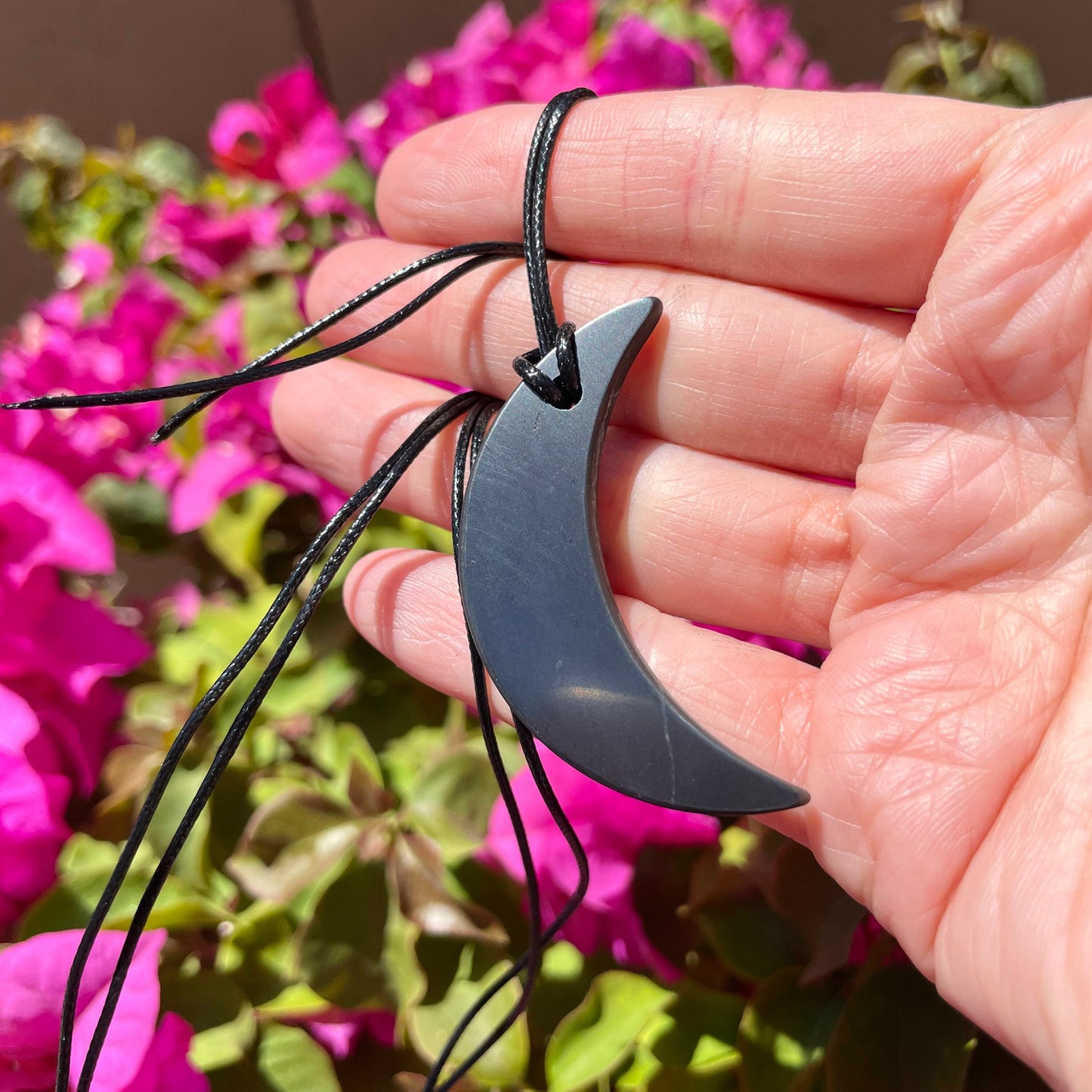 Shungite Moon Necklace