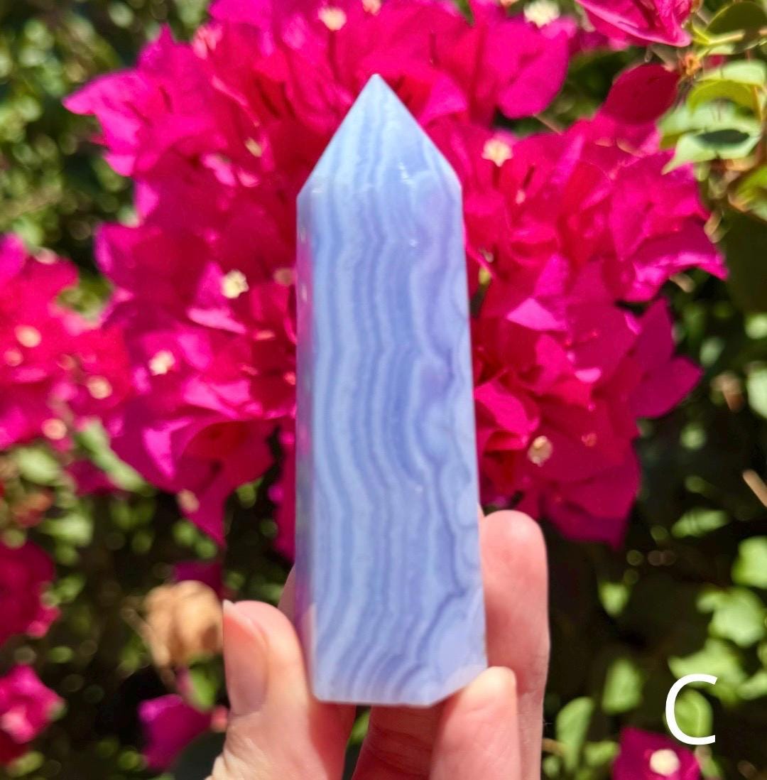 Gorgeous Blue Lace Agate Tower