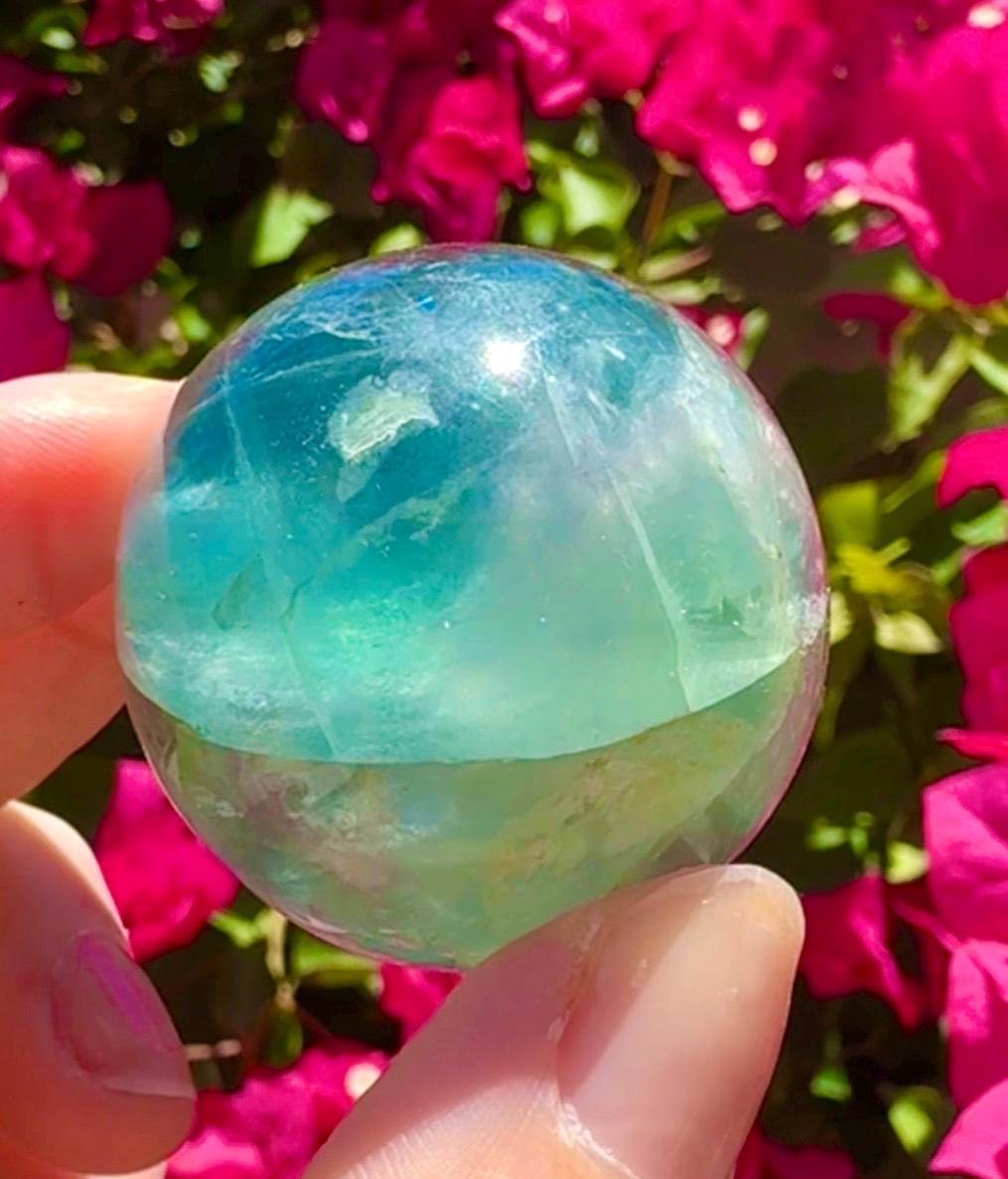 Rainbow Fluorite Sphere Crystal Ball