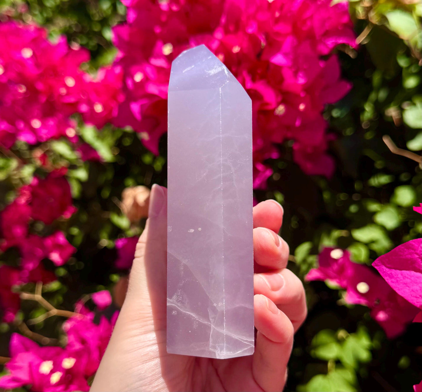 Gorgeous Gemmy Lavender Fluorite Tower 5” Tall