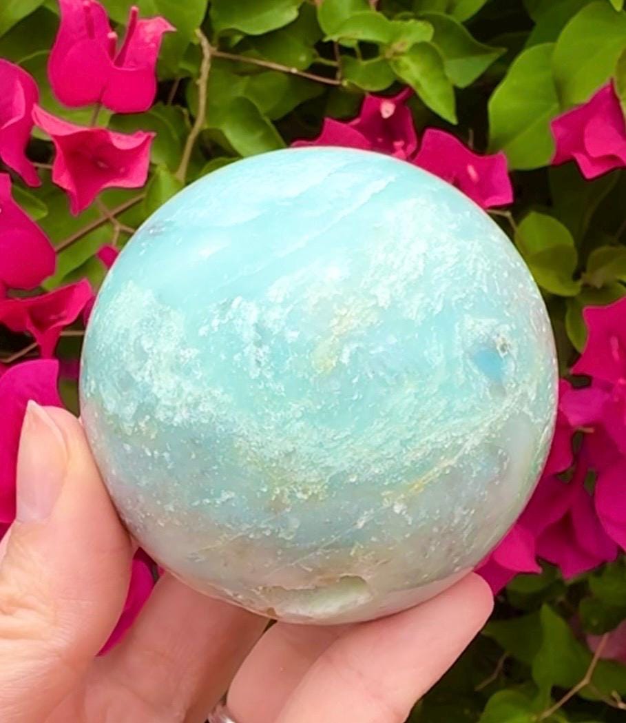 Madagascar Amazonite Sphere Ocean Blue Crystal Sphere