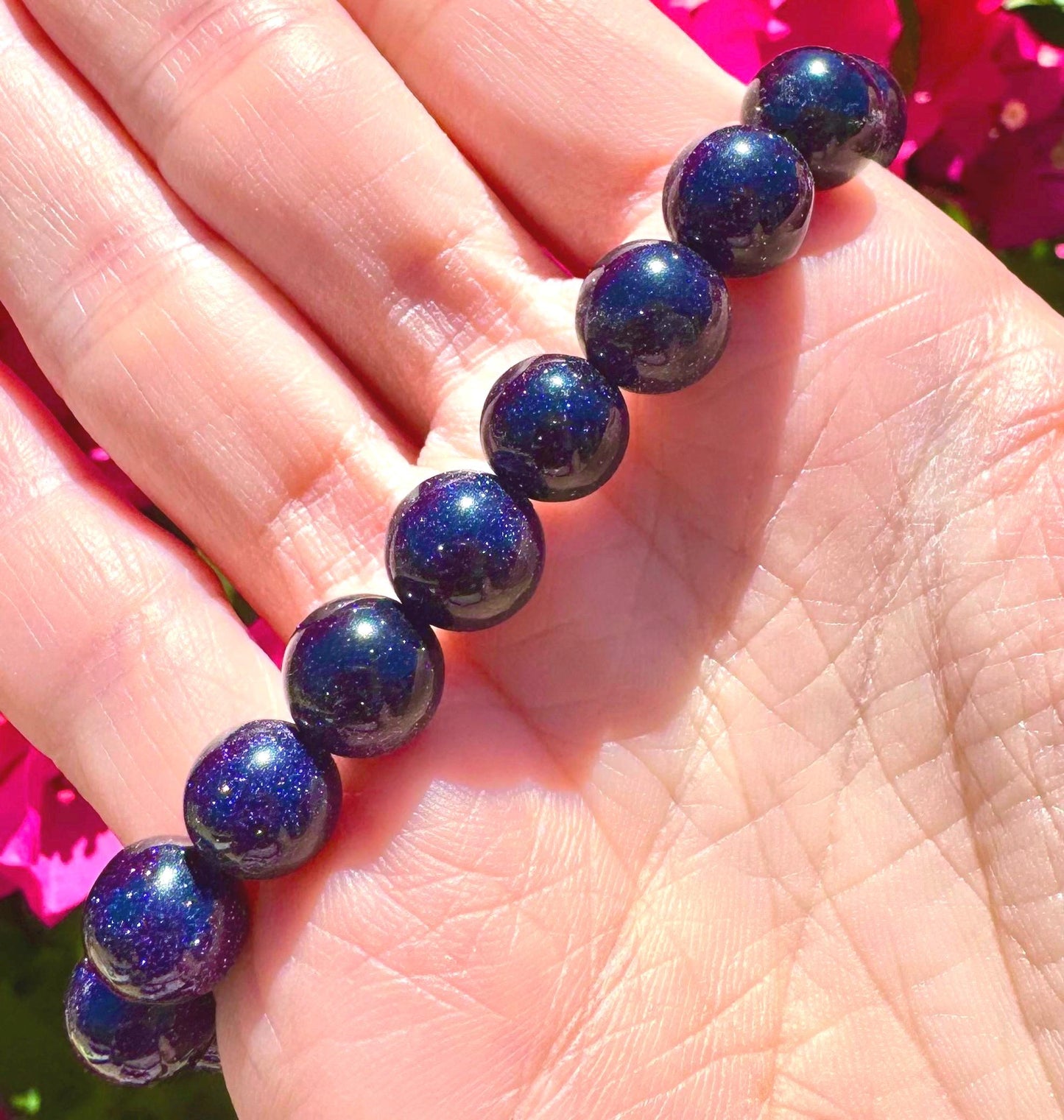 Sparkly Blue Goldstone Bracelet