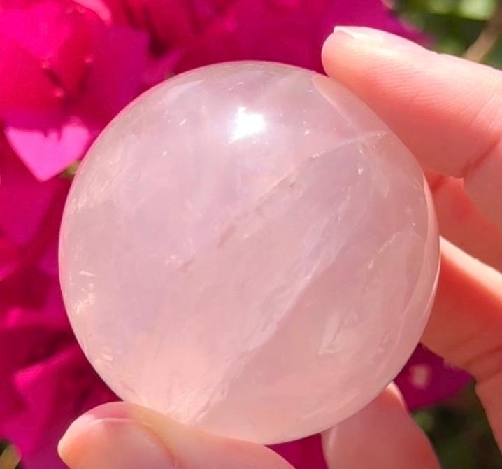 Stunning Star Rose Quartz Sphere