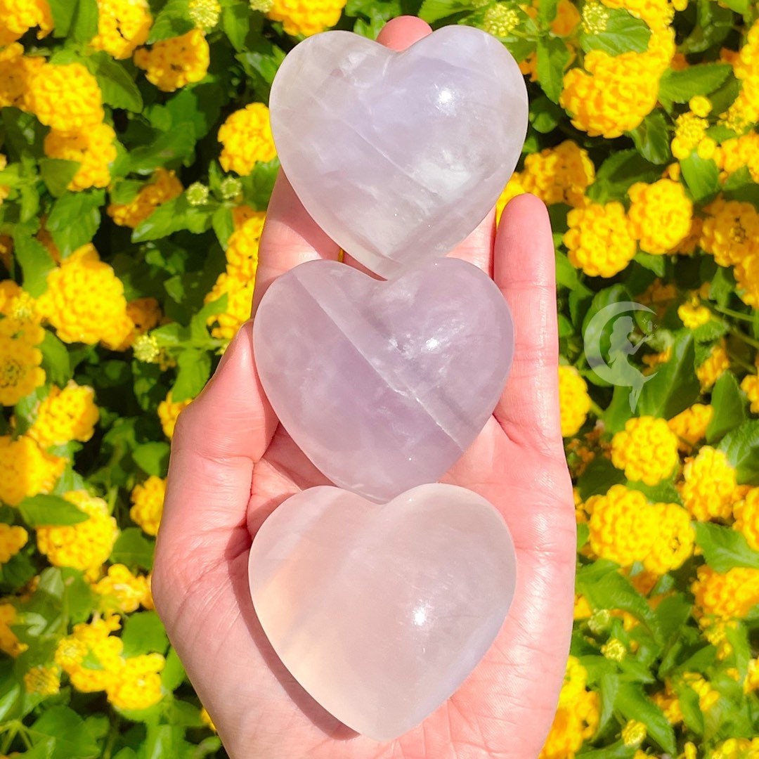 Lavender Fluorite Heart