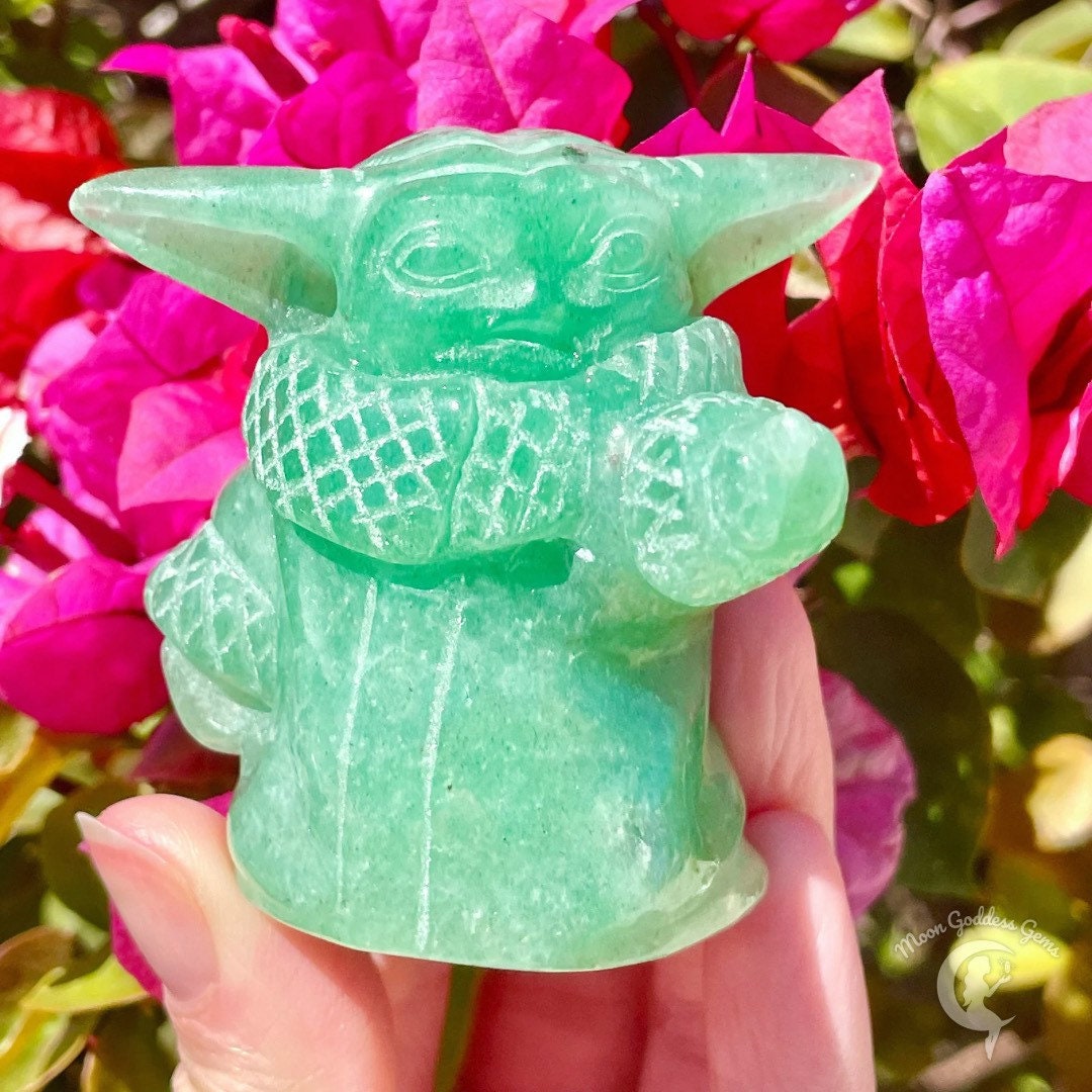 Green Aventurine Crystal Baby Yoda