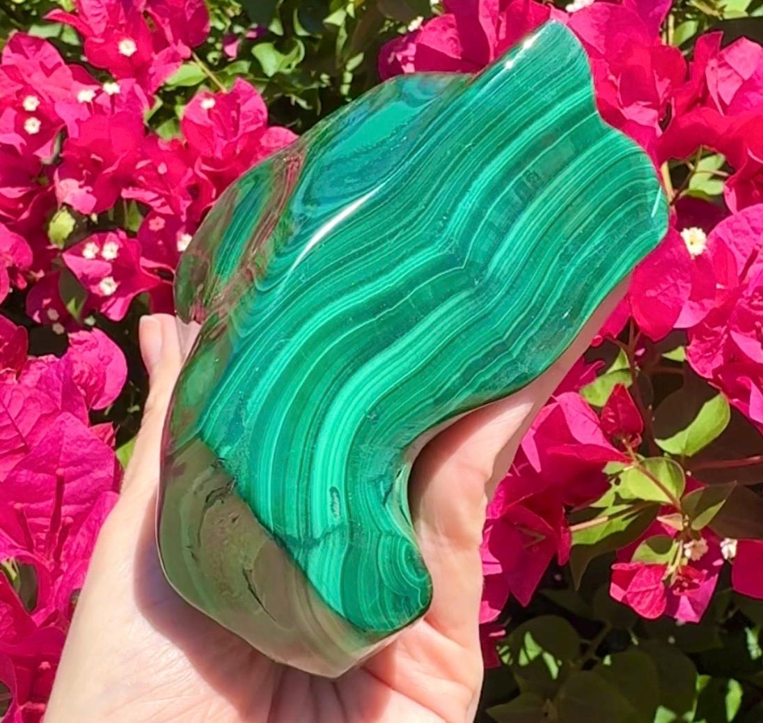 Huge Malachite Slab From Zambia