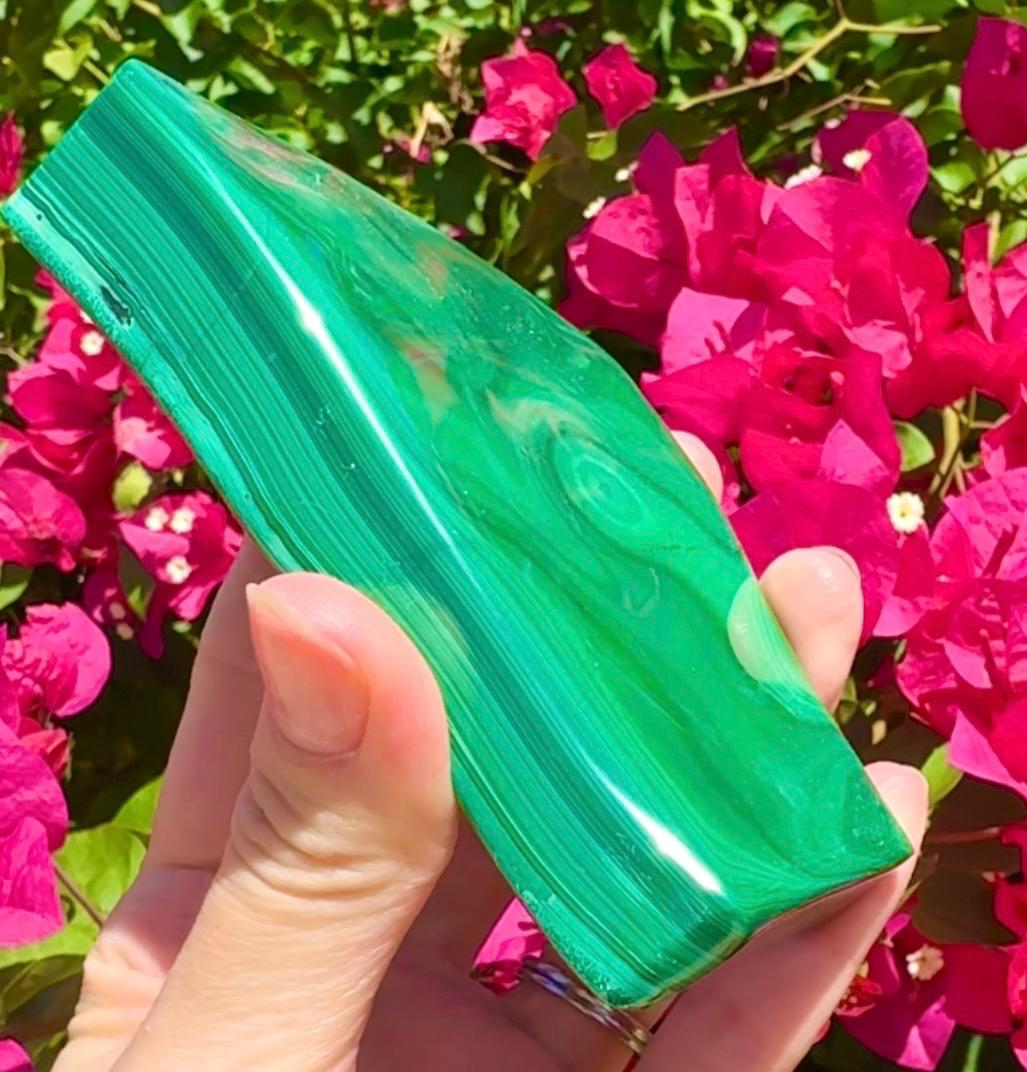 Trippy Large Malachite Slab From Zambia