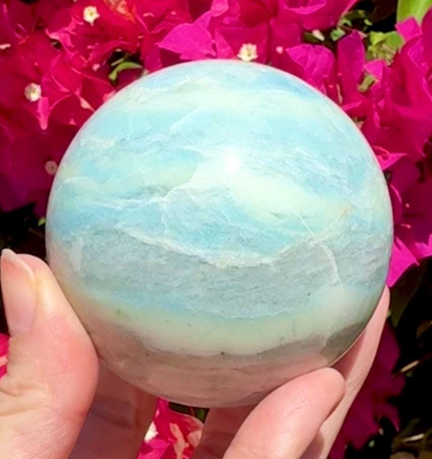 Beautiful Blue Sky Calcite Sphere