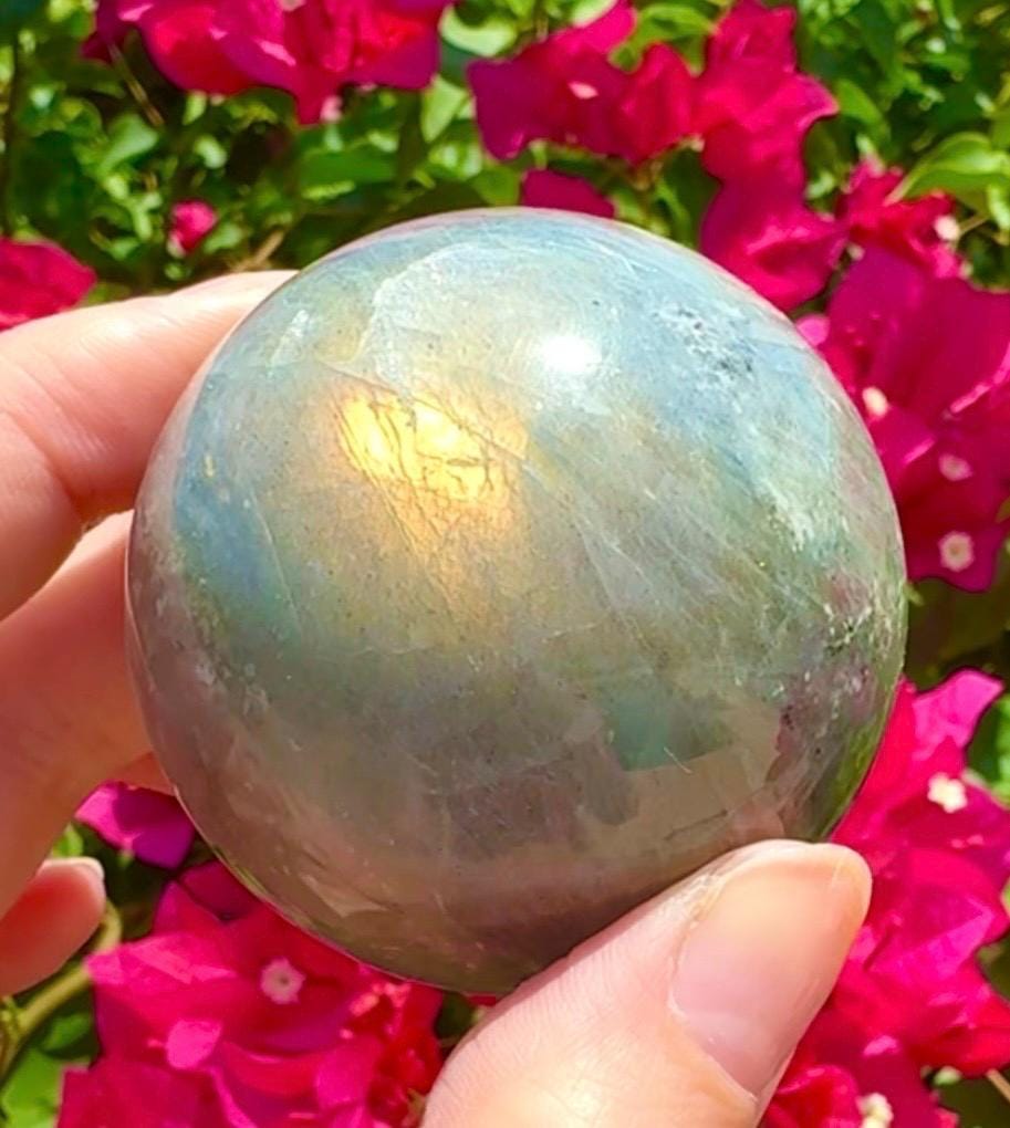 Sunset Labradorite Sphere Flashy Labradorite