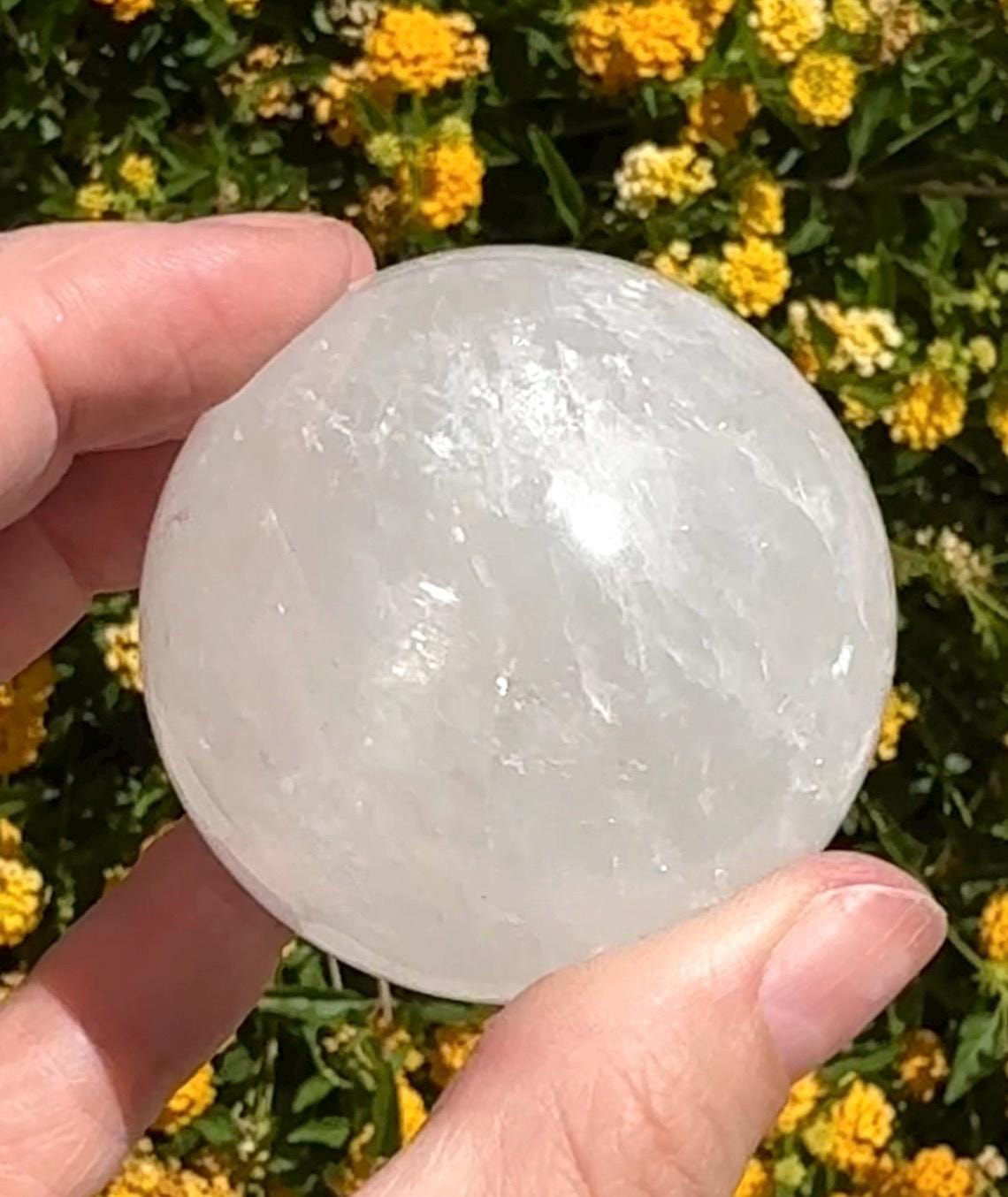 Optical Calcite Sphere Rainbow Crystal Ball