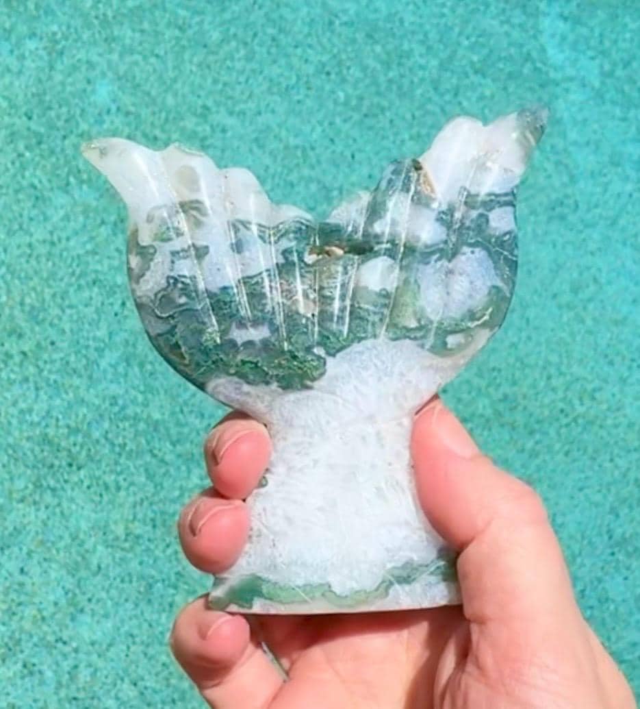 Gorgeous Moss Agate Mermaid Tail