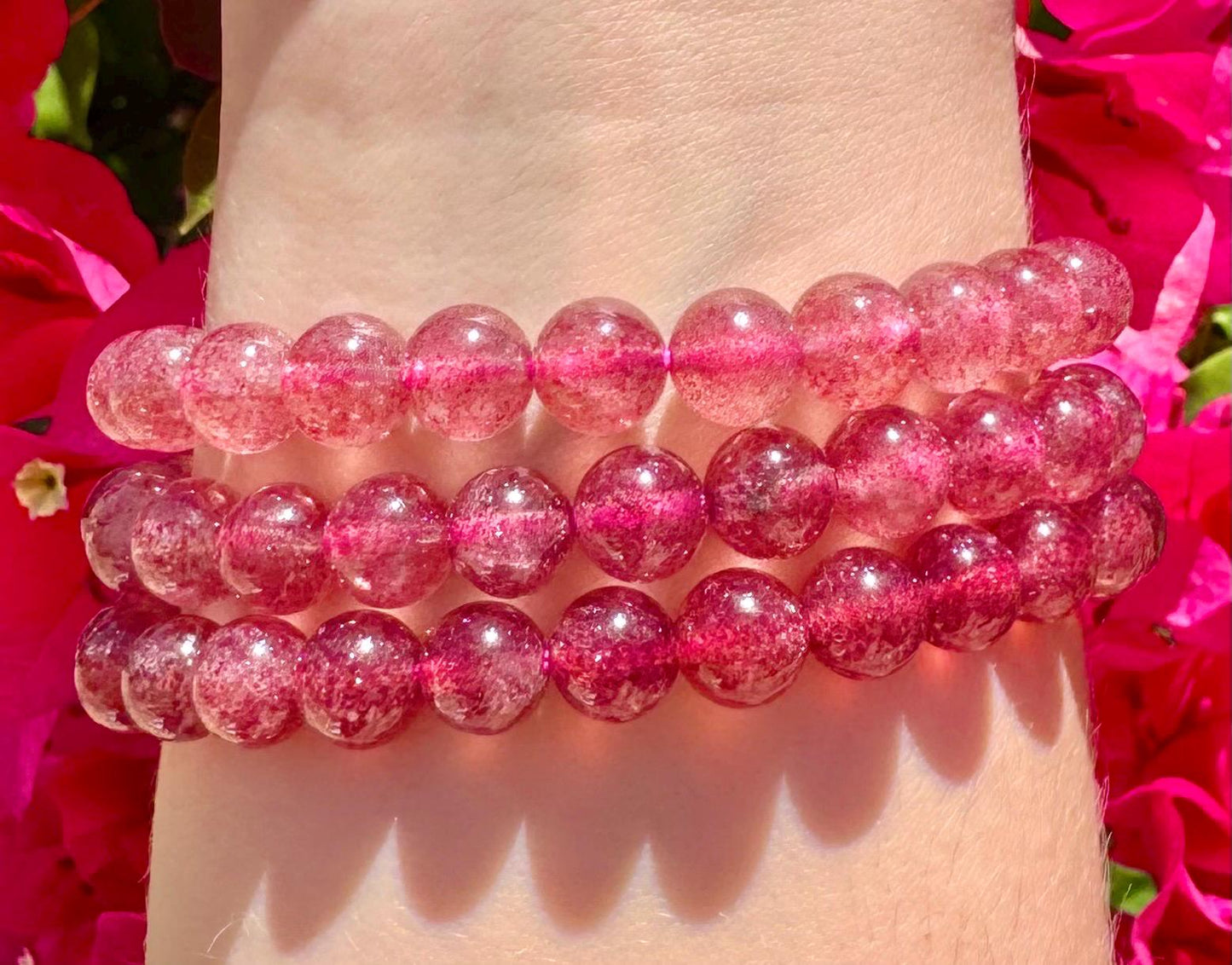 Gorgeous Strawberry Quartz Bracelet