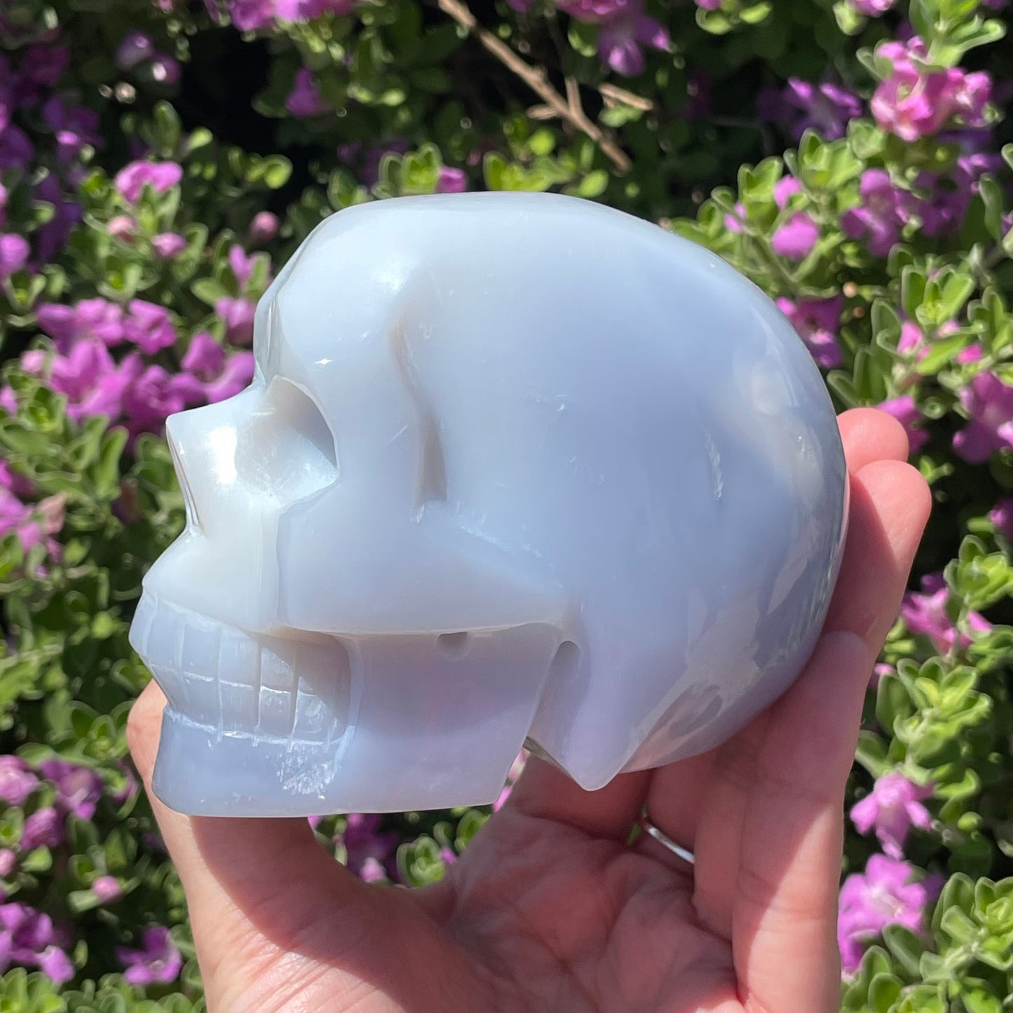 Blue Chalcedony Crystal Skull
