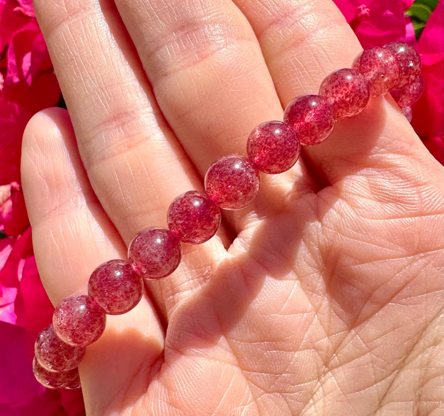 Gorgeous Strawberry Quartz Bracelet