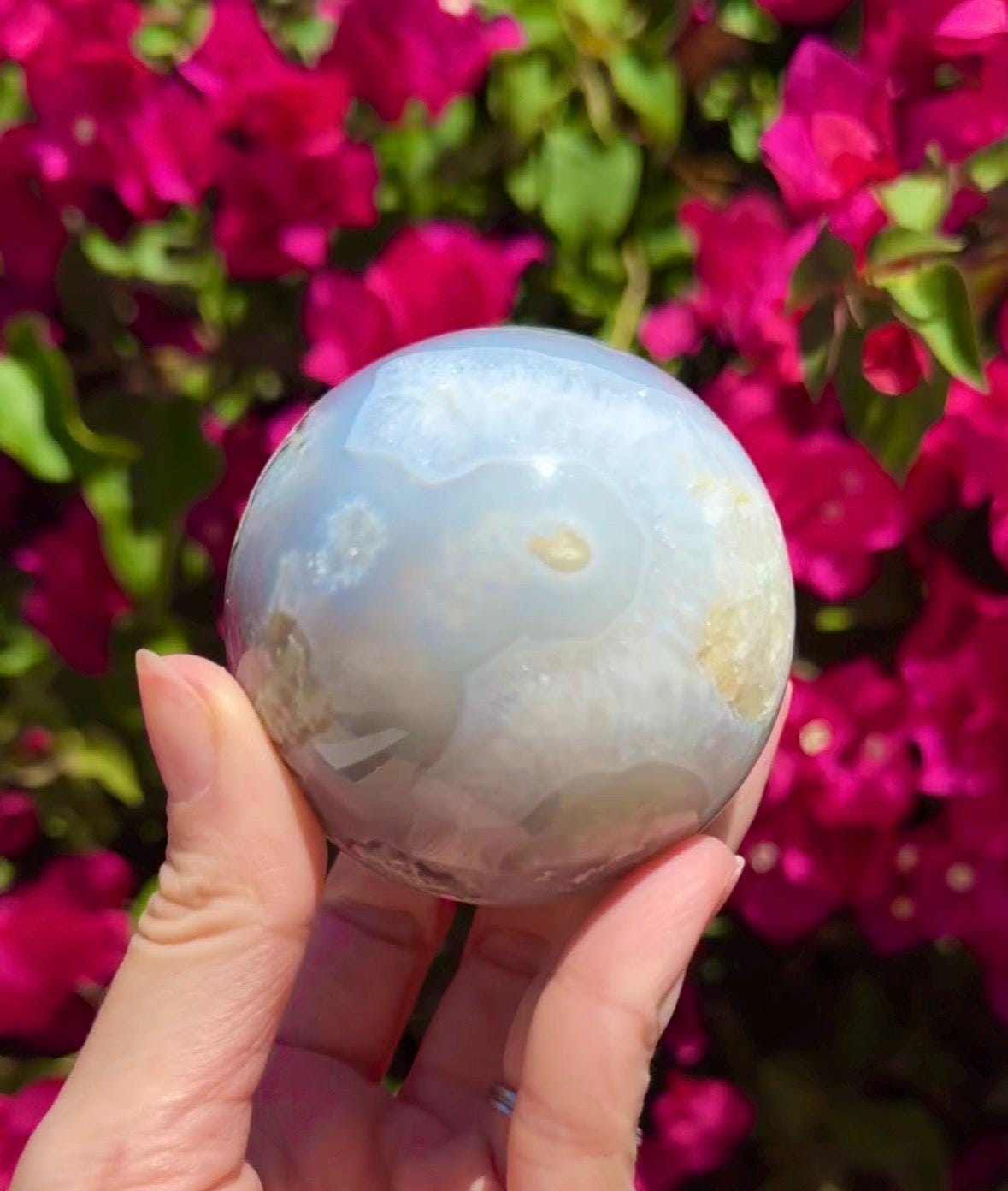 Moss Agate Sphere Crystal Ball