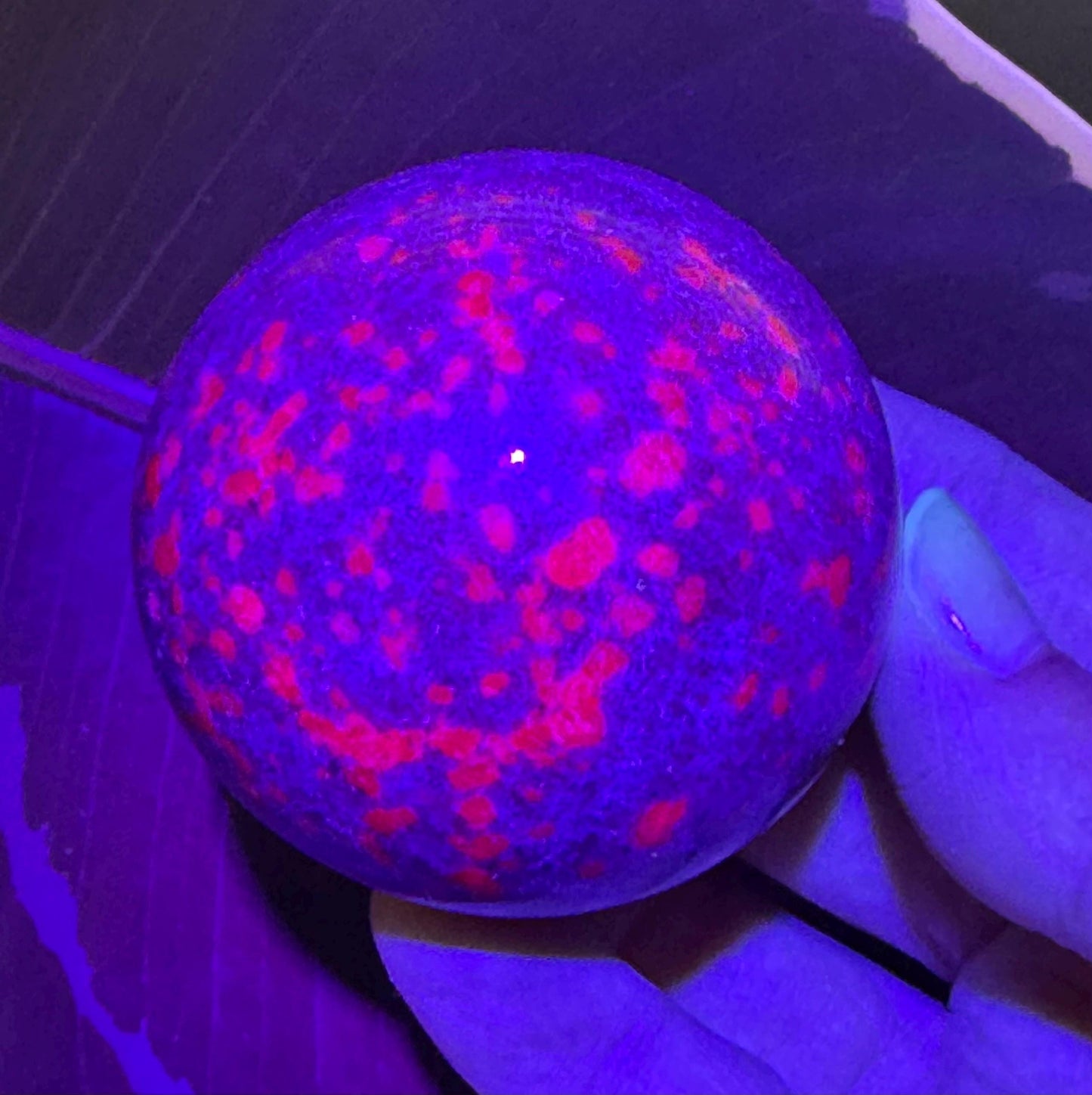 UV Reactive Ruby Kyanite Sphere *read description
