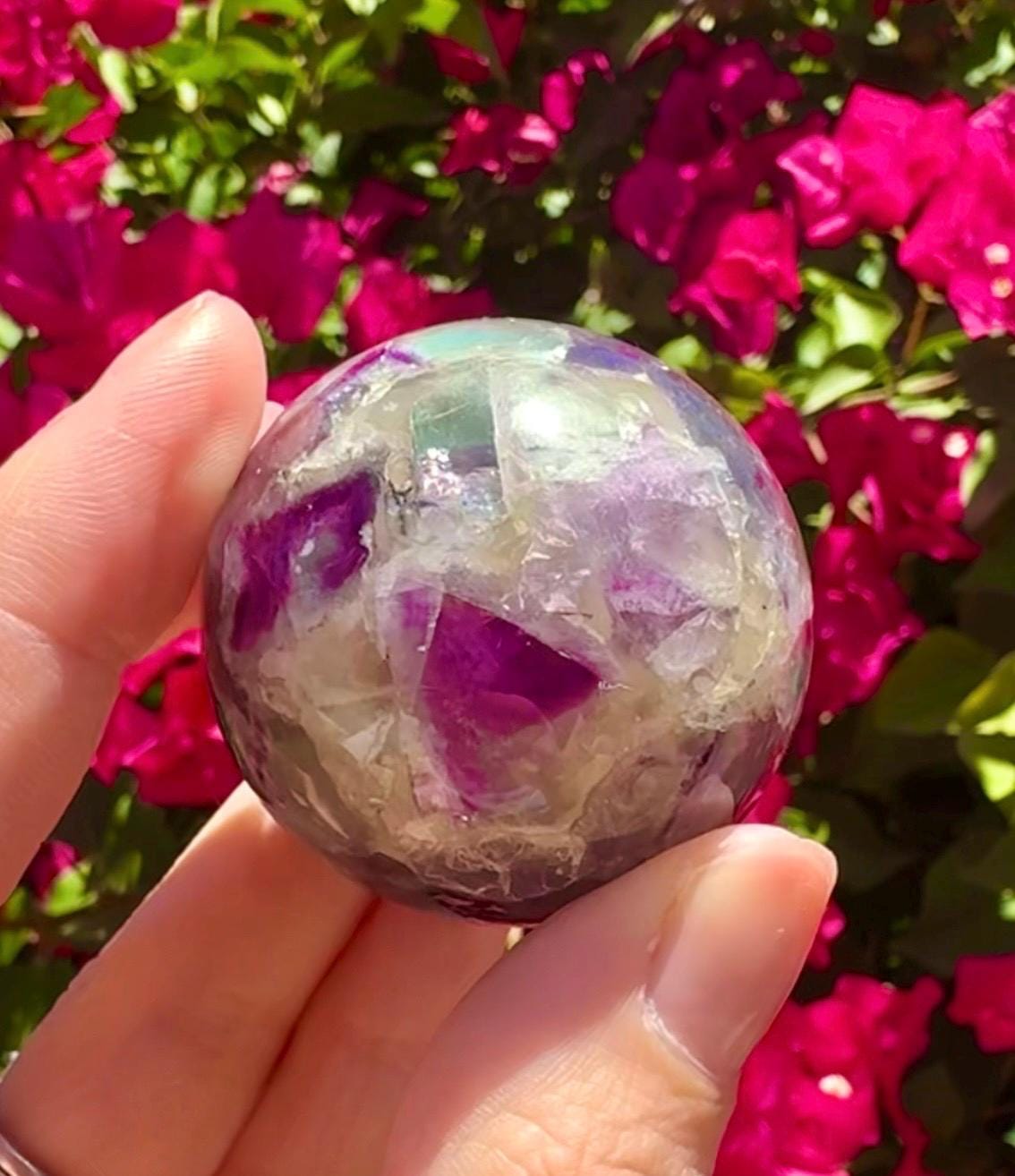 Rainbow Fluorite Sphere Crystal Ball