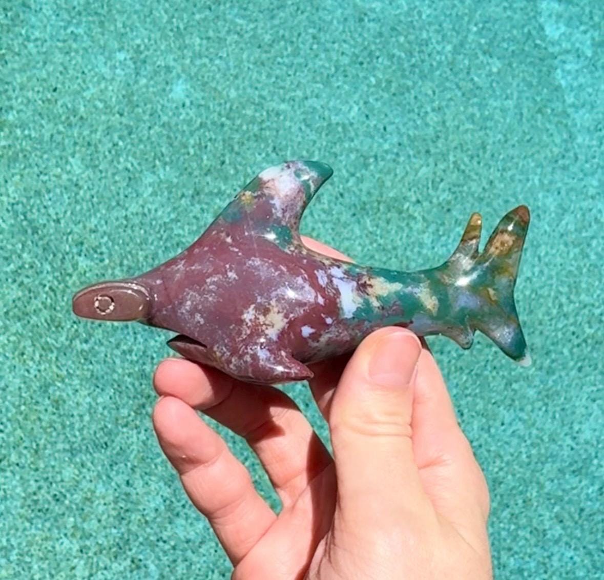 Colorful Ocean Jasper Hammerhead Shark
