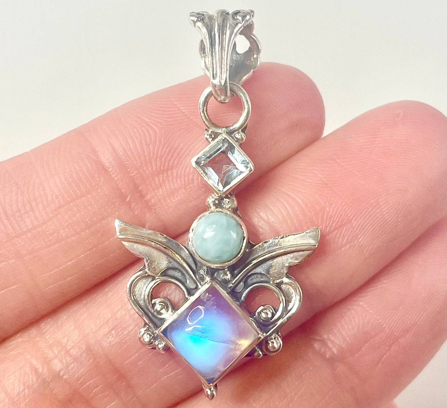 Larimar & Moonstone Pendant