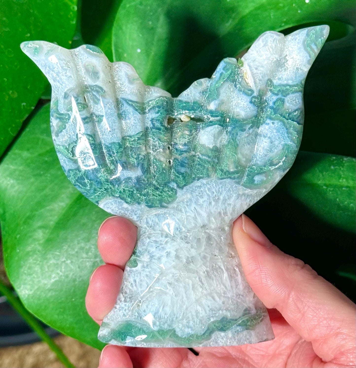 Gorgeous Moss Agate Mermaid Tail