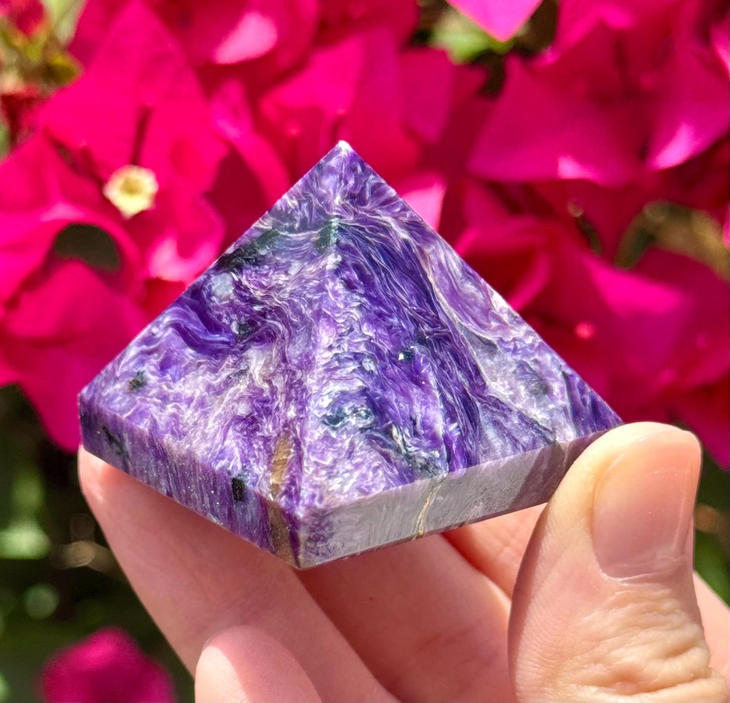Rare Charoite Pyramid
