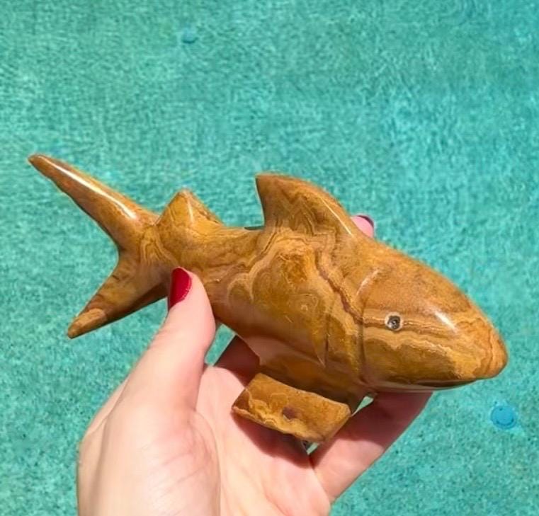 Onyx Shark Carving From Mexico