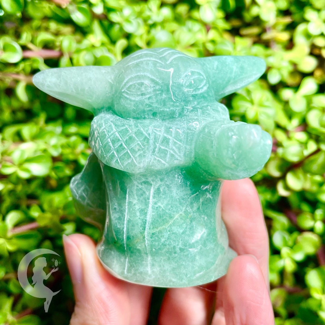 Green Aventurine Crystal Baby Yoda