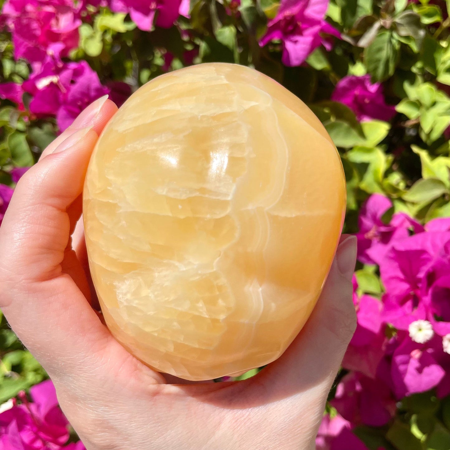 Orange Calcite Crystal Skull