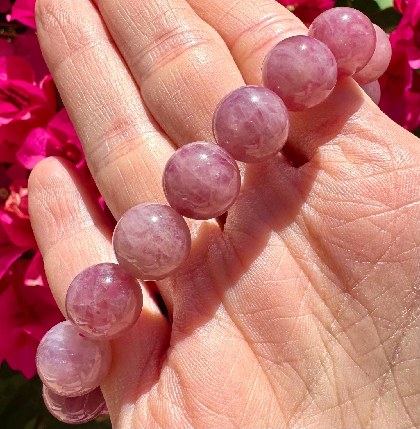 Gorgeous Madagascar Purple Rose Quartz Bracelet 12mm