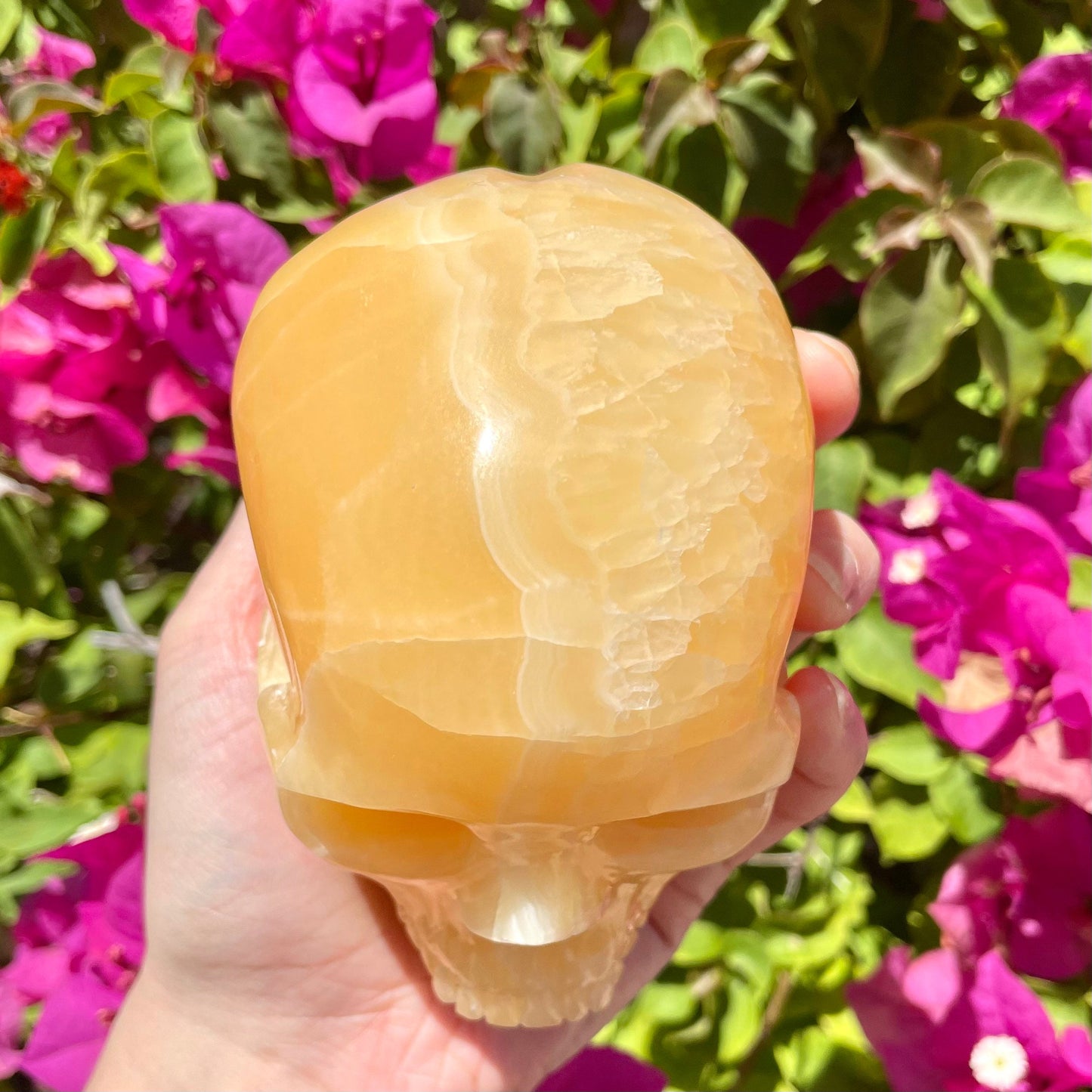 Orange Calcite Crystal Skull