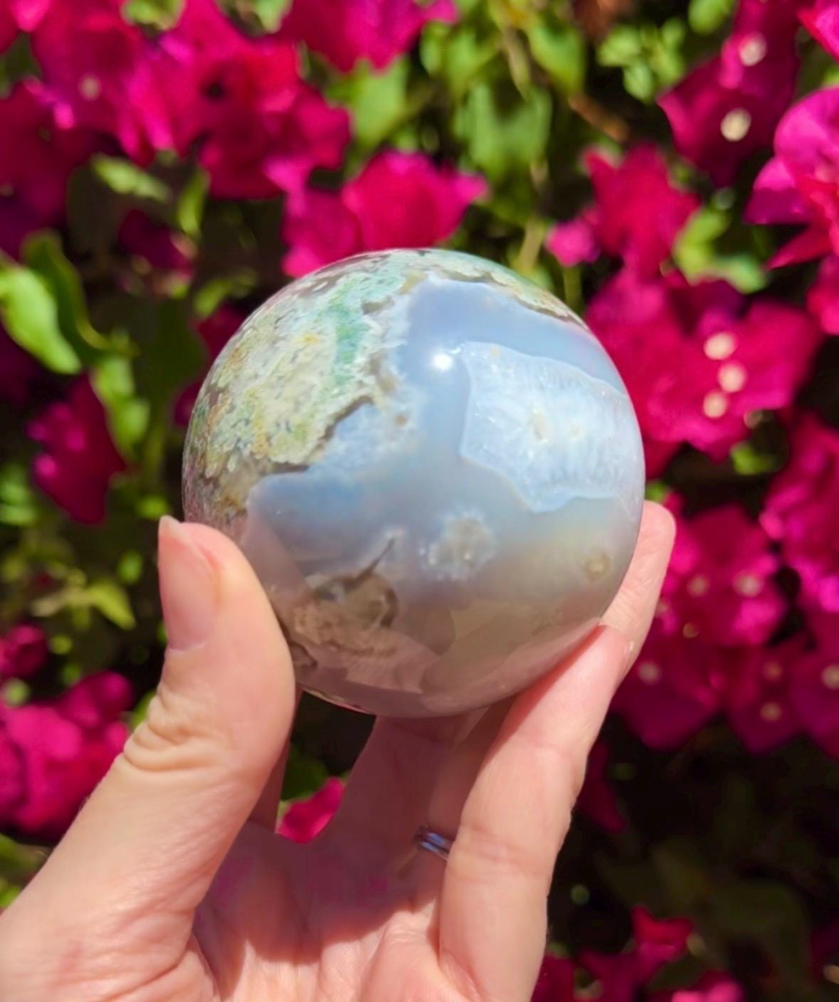 Moss Agate Sphere Crystal Ball