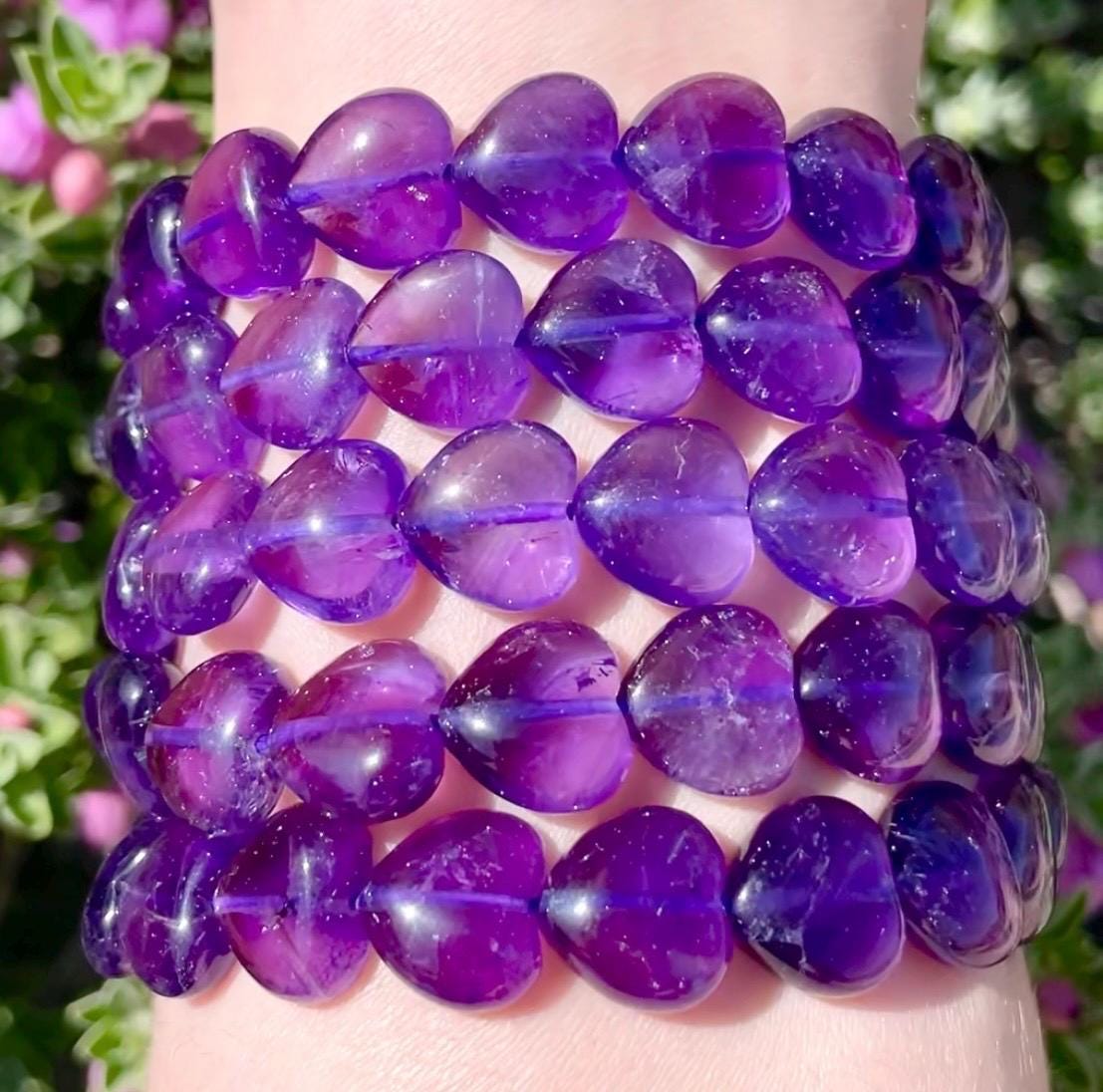 Gorgeous Amethyst Heart Bracelet