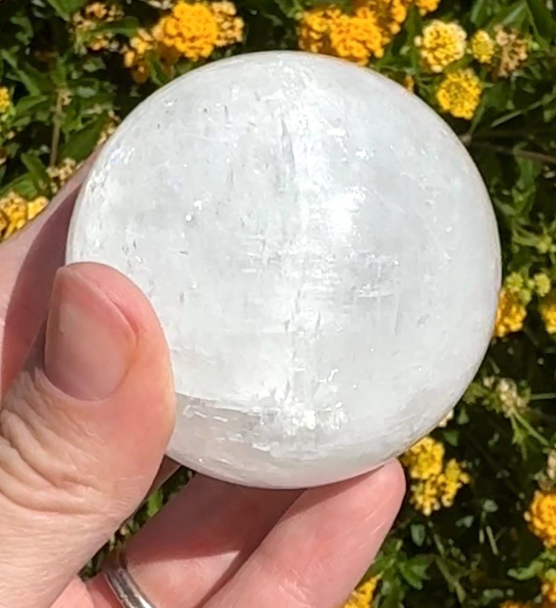 Optical Calcite Sphere Rainbow Crystal Ball