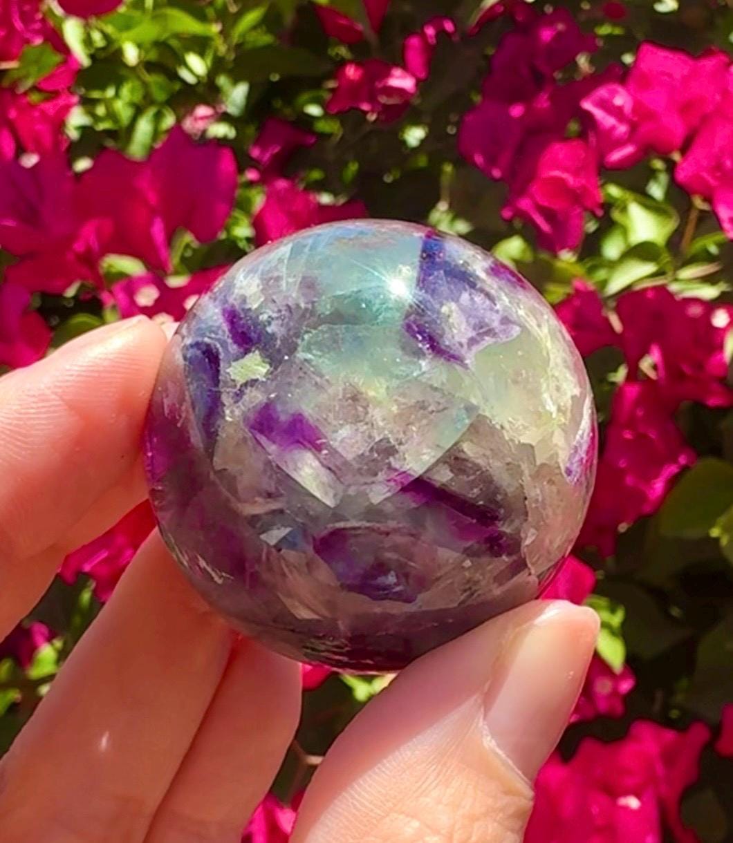 Rainbow Fluorite Sphere Crystal Ball