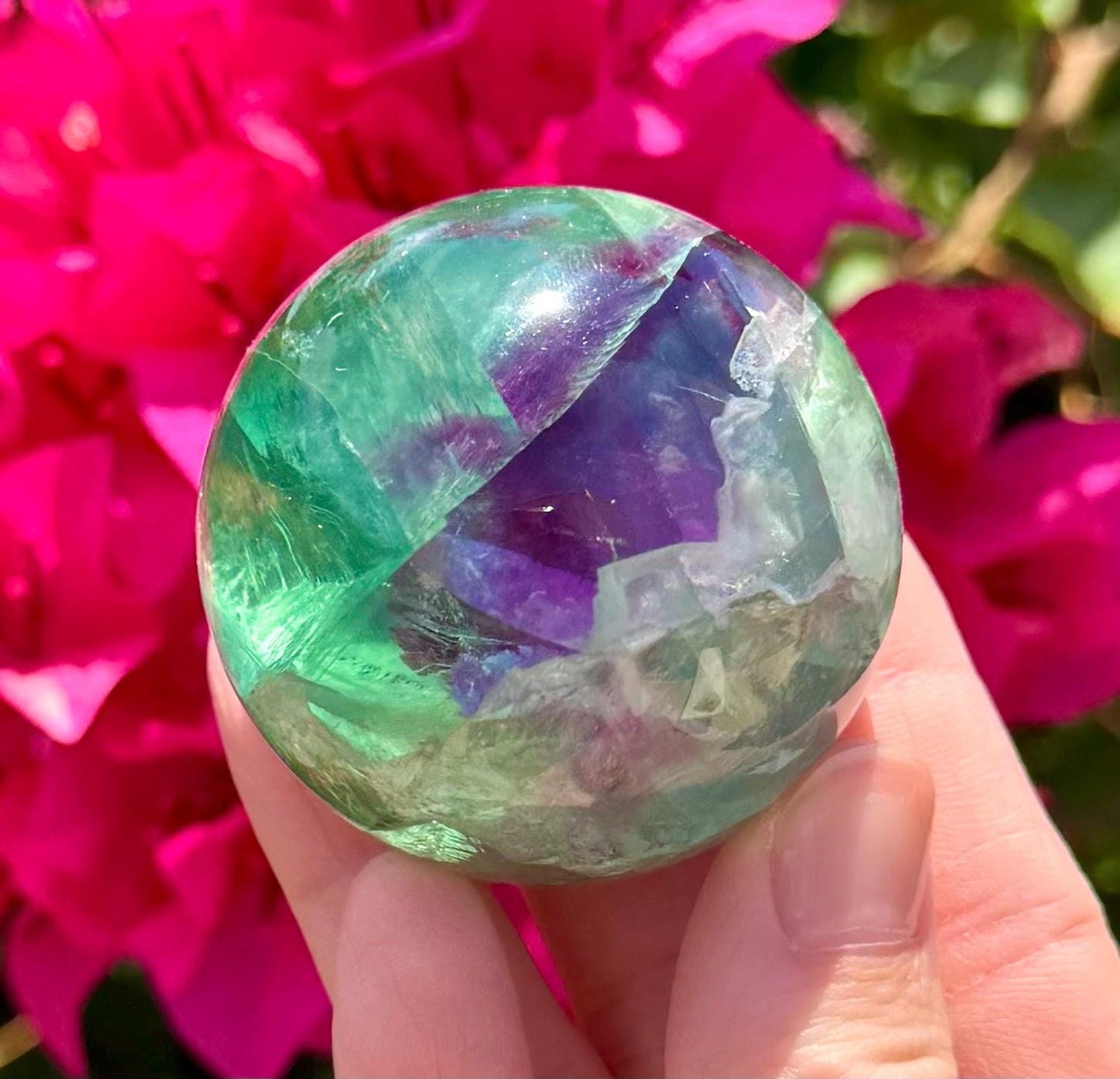 Stunning Rainbow Fluorite Sphere Crystal Ball