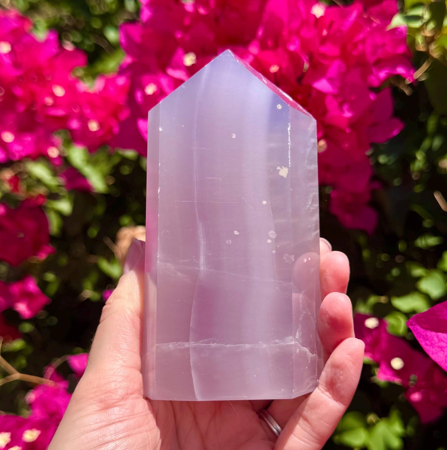 Gorgeous Gemmy Lavender Fluorite Tower 5” Tall