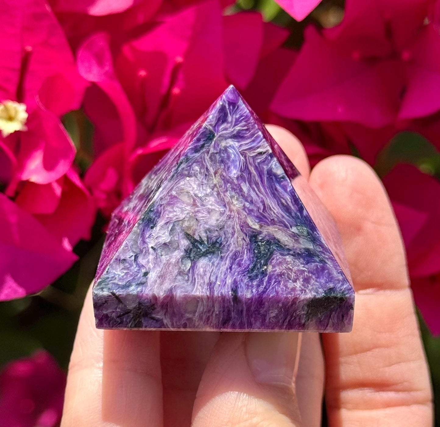 Rare Charoite Pyramid