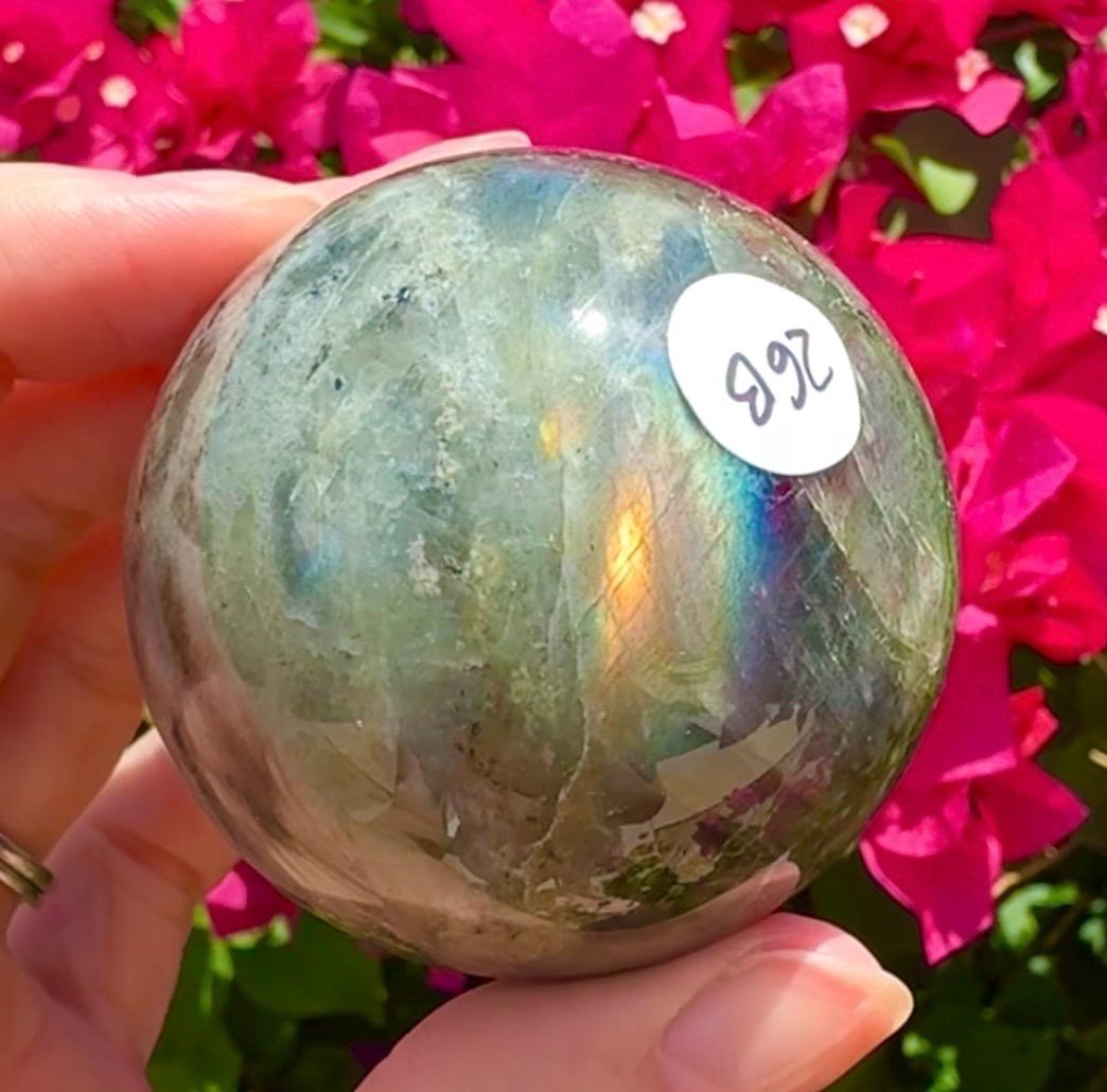 Sunset Labradorite Sphere Flashy Labradorite