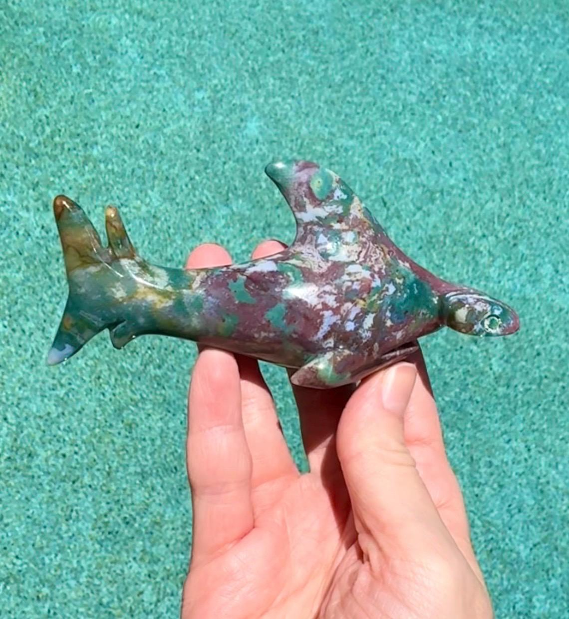 Colorful Ocean Jasper Hammerhead Shark