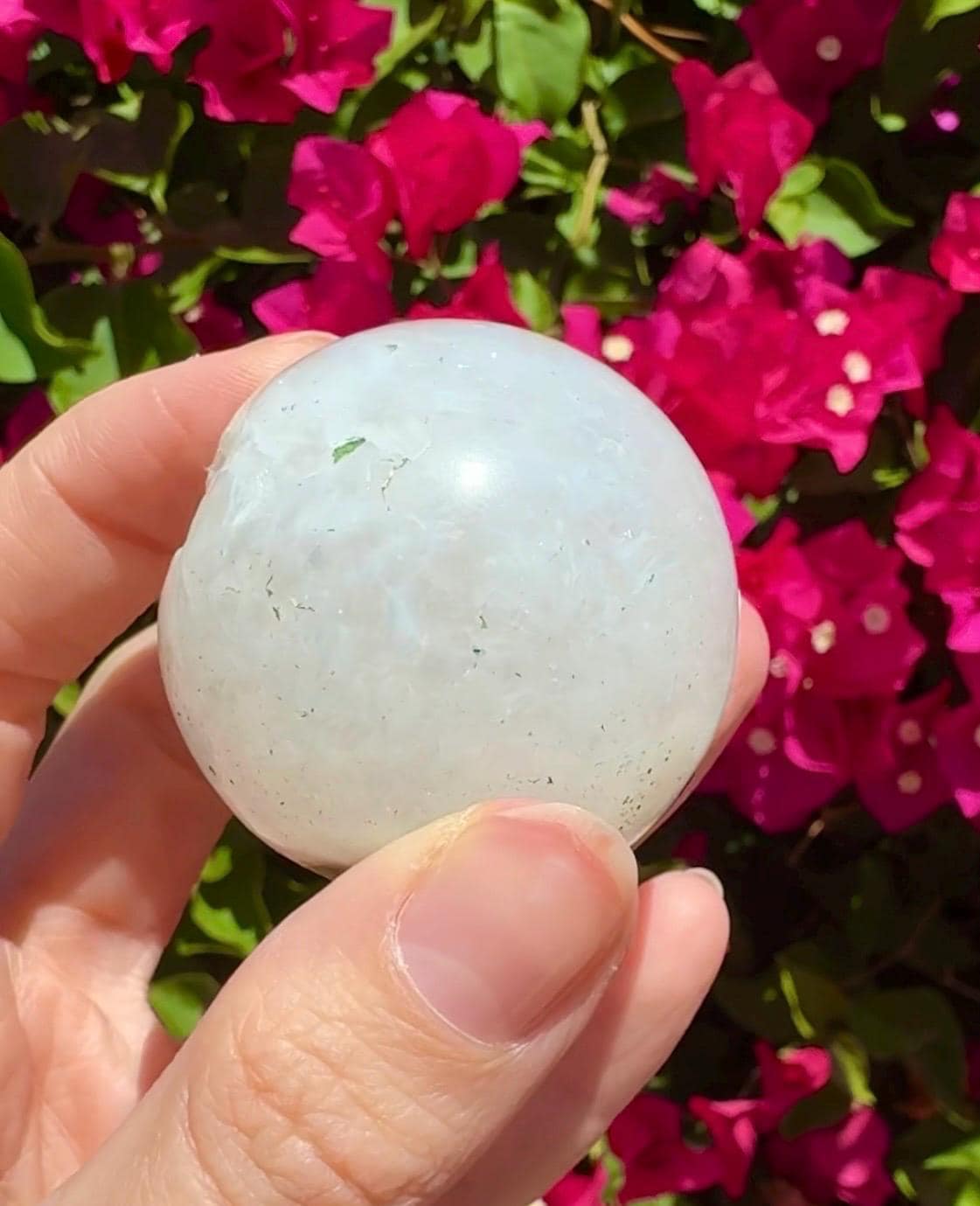 Druzy Quartz & Moss Agate Sphere Crystal Ball