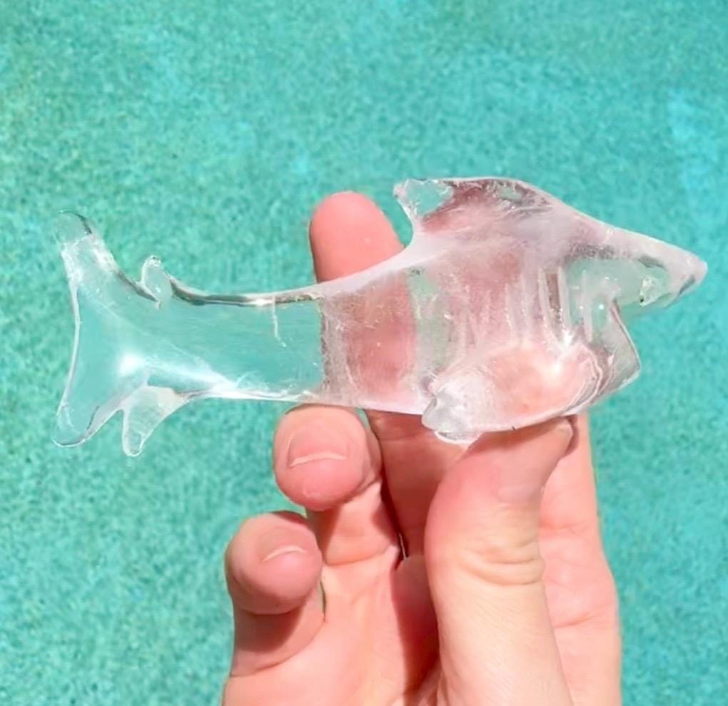 Clear Quartz Shark Carving