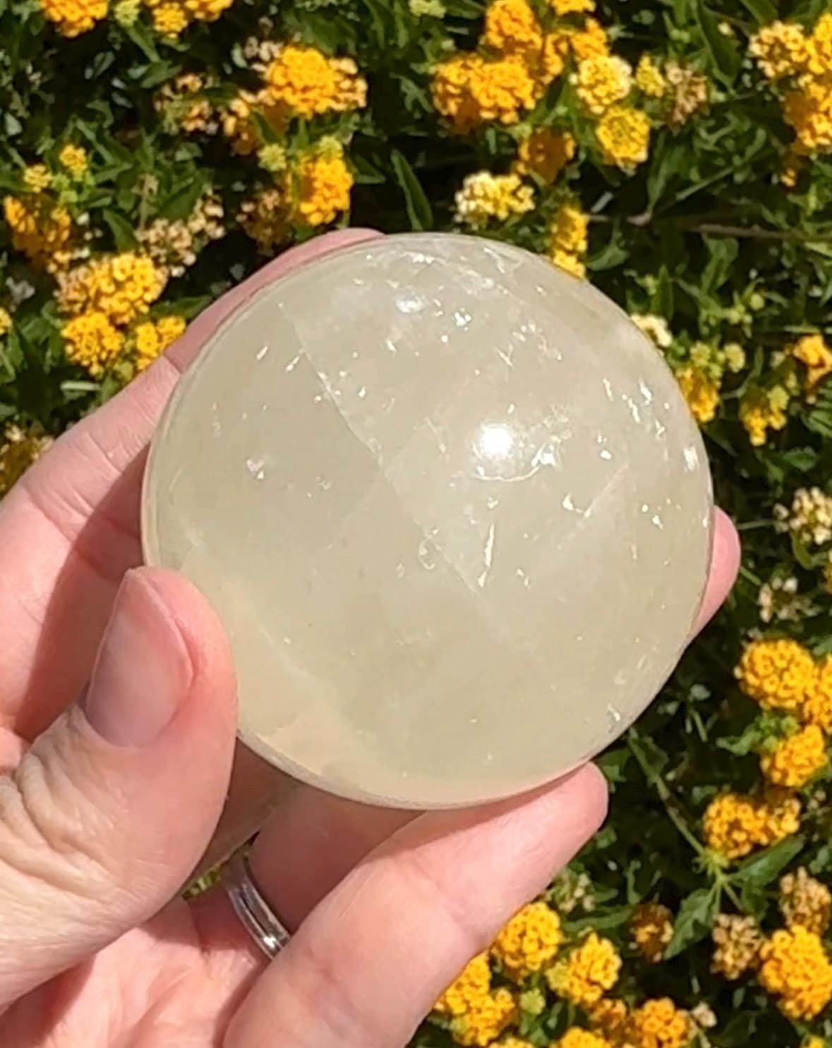 Optical Calcite Sphere Rainbow Crystal Ball
