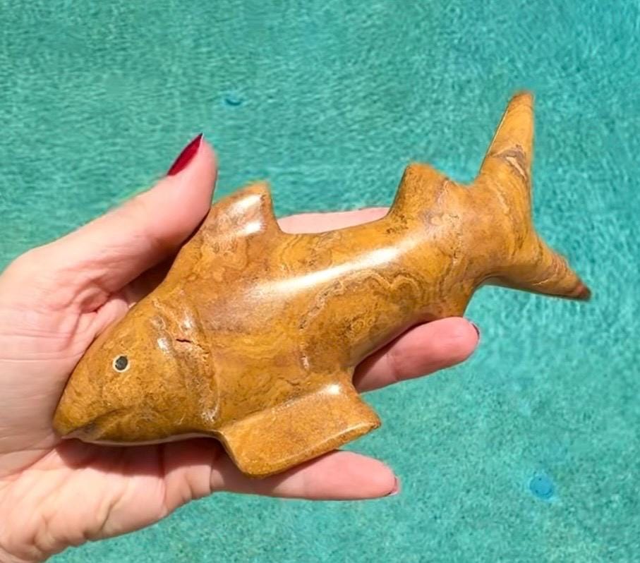 Onyx Shark Carving From Mexico