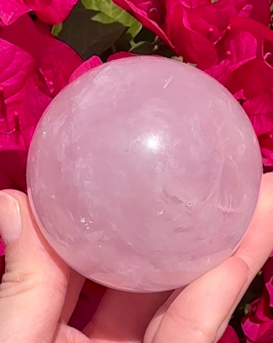 Star Rose Quartz Sphere Crystal Ball