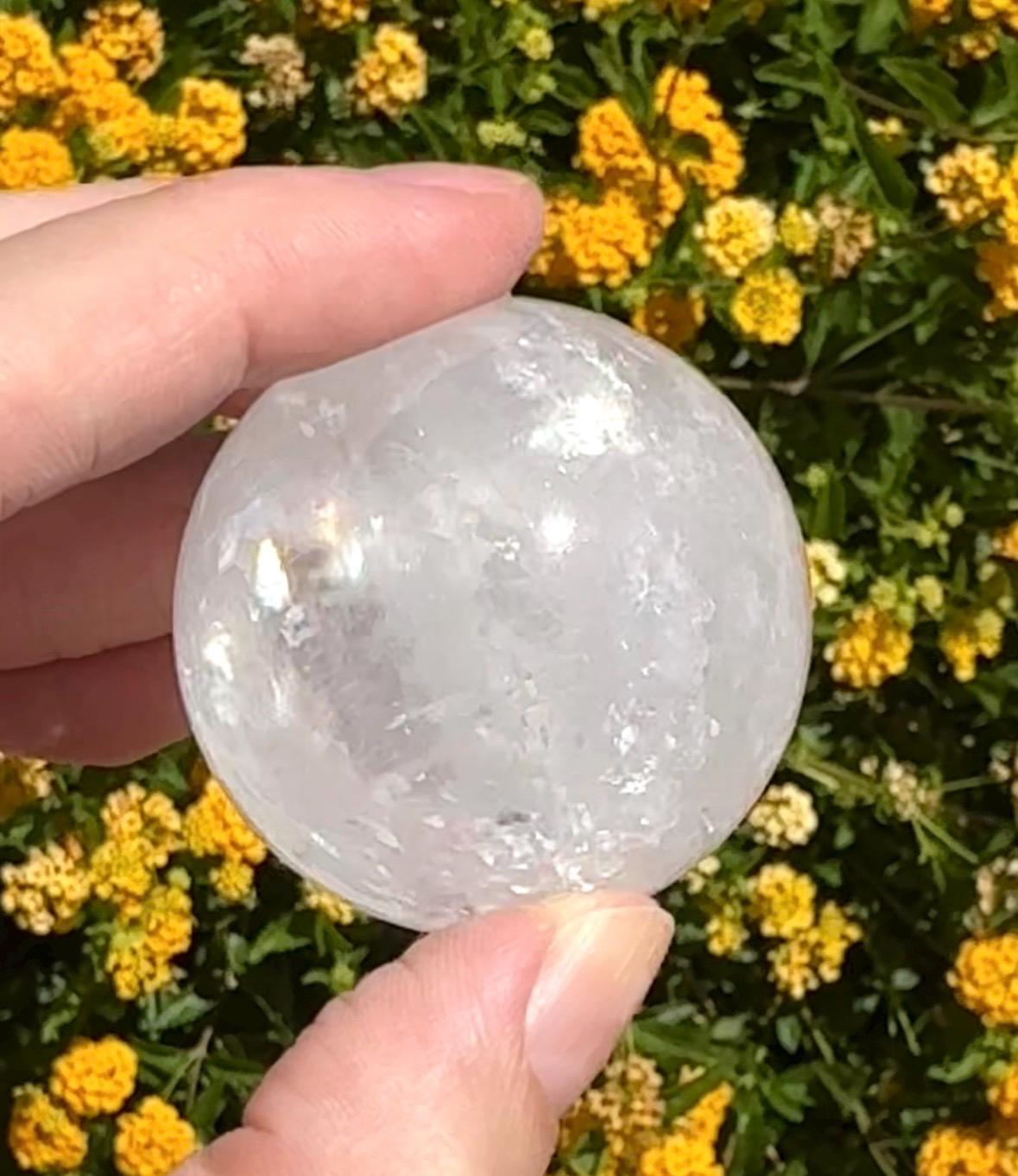 Optical Calcite Sphere Rainbow Crystal Ball