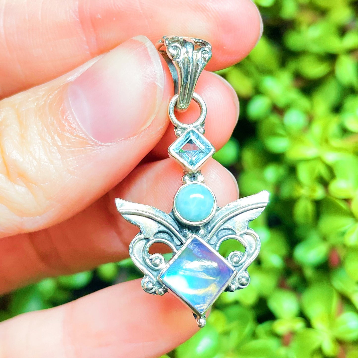 Larimar & Moonstone Pendant