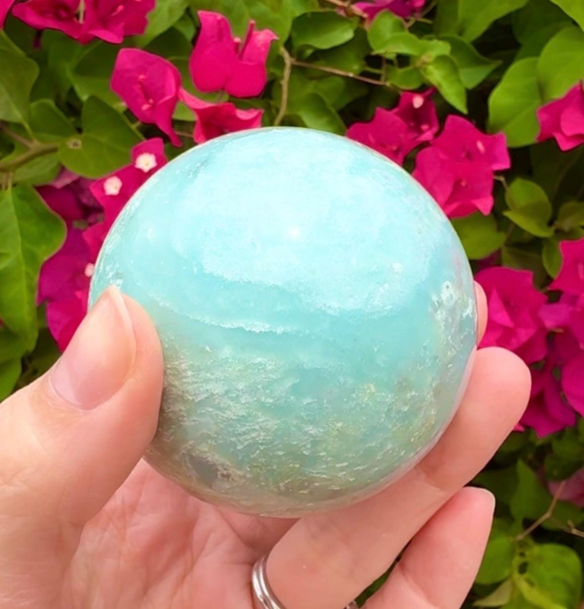 Madagascar Amazonite Sphere Ocean Blue Crystal Sphere