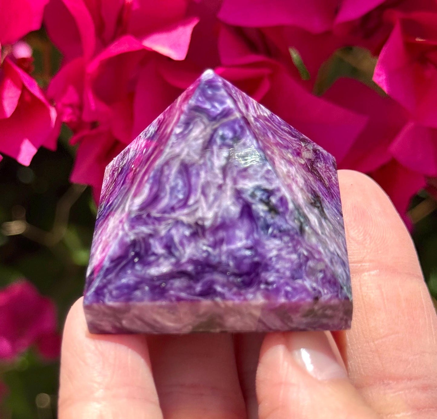 Rare Charoite Pyramid